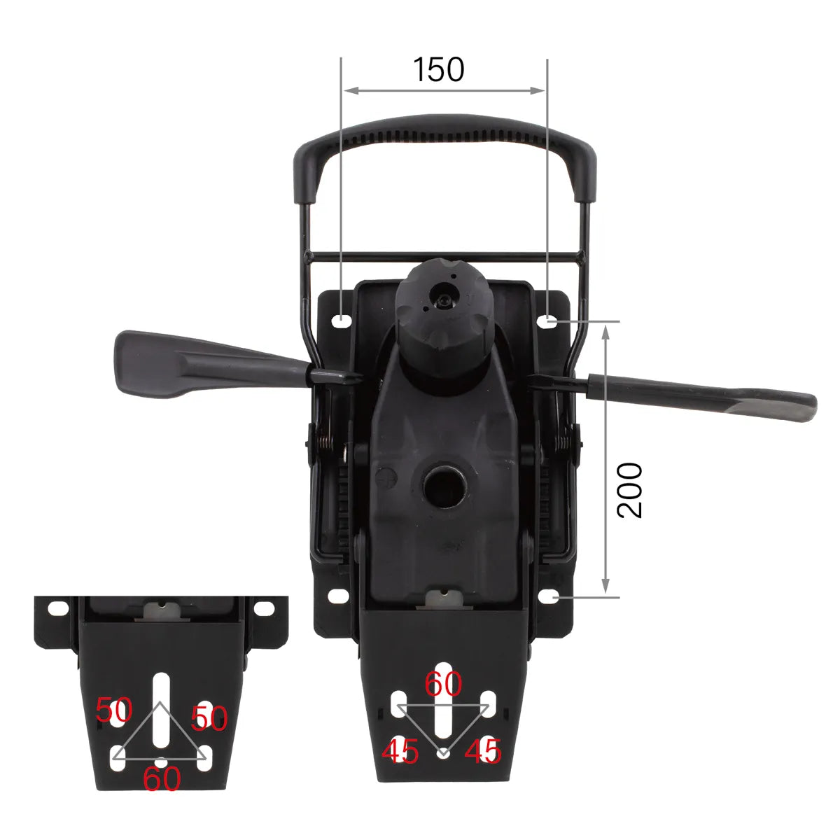 CenturyShine TN-92 Mechanism Mounting Dimensions. Detailed mounting hole center distance specifications, providing B2B clients with precise compatibility data for seamless integration.
