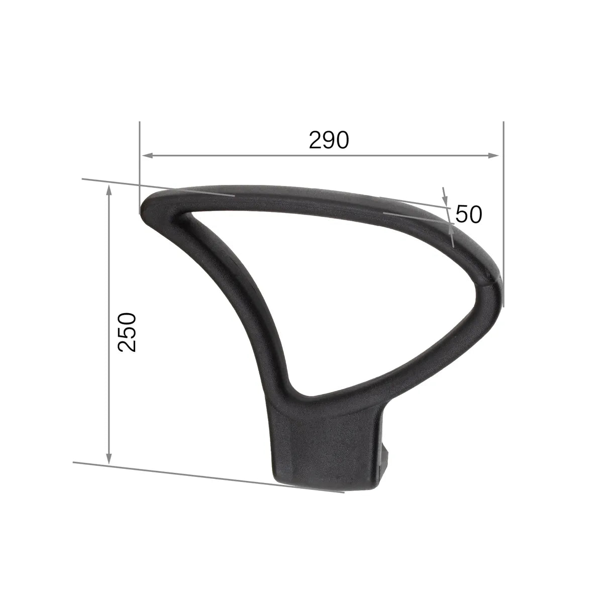 CenturyShine TL-331 Armrest Technical Specifications. Detailed dimensions covering length, width, and height data.