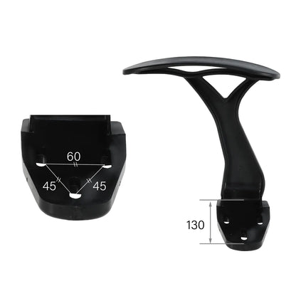CenturyShine TL-333 Armrest Mounting Dimensions. Detailed specifications including triangular mounting hole center distance and mounting surface depth. Providing B2B clients with precise compatibility data for seamless integration.