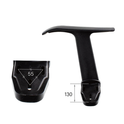 CenturyShine TL-335 Armrest Mounting Dimensions. Detailed specifications including triangular mounting hole center distance and mounting surface depth. Providing B2B clients with precise compatibility data for seamless integration.