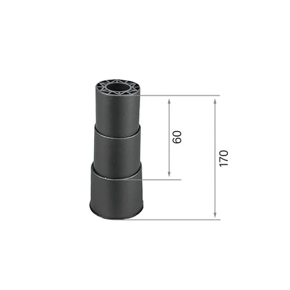 CenturyShine TM-03A 3-section Gas Lift Cover Dimensional Drawing. Provides detailed specifications for total overall length and 2-stage length, offering B2B clients precise technical data for optimal compatibility.