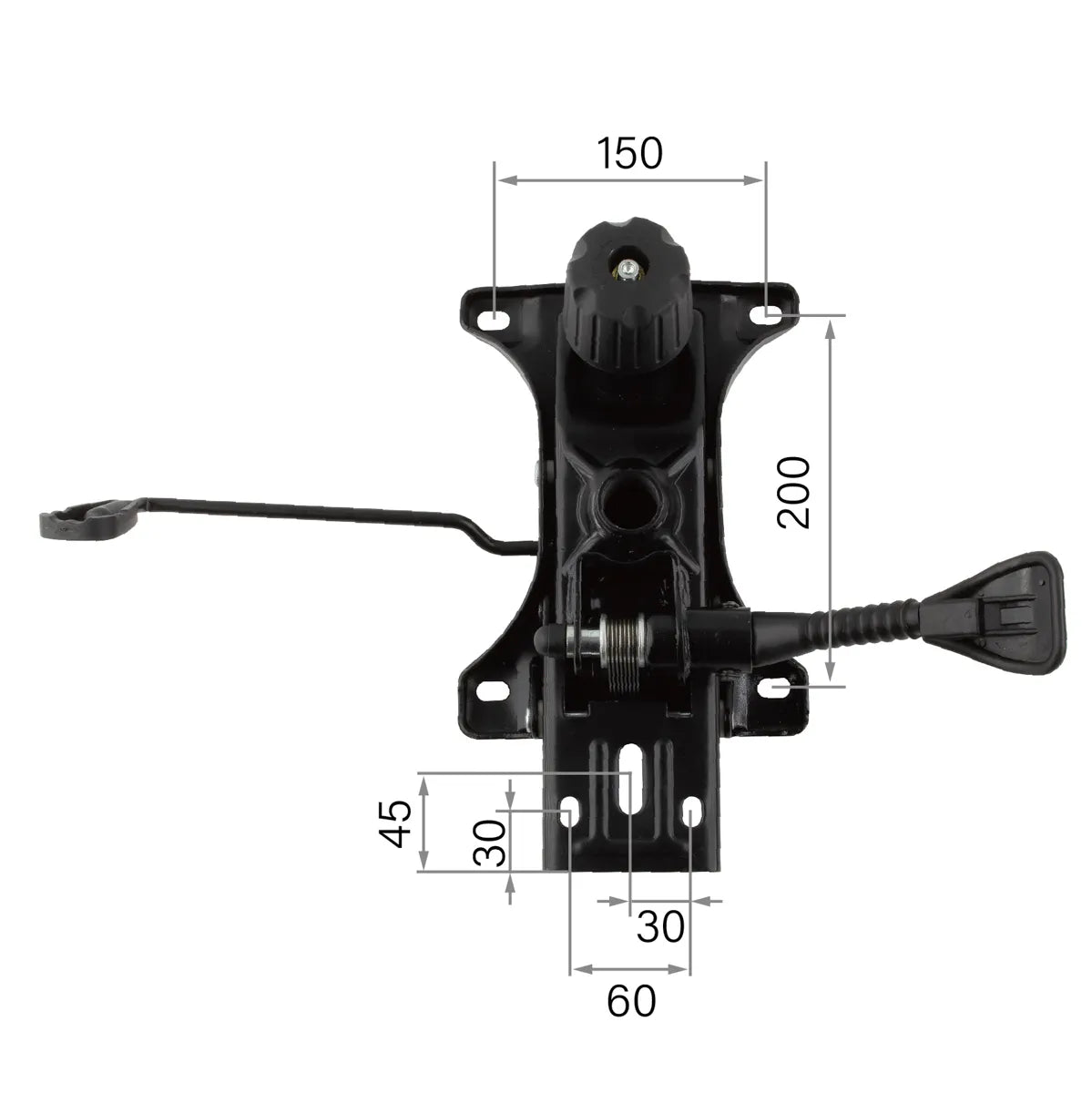 CenturyShine TN-41 Mechanism Mounting Dimensions. Detailed mounting hole center distance specifications, providing B2B clients with precise compatibility data for seamless integration.
