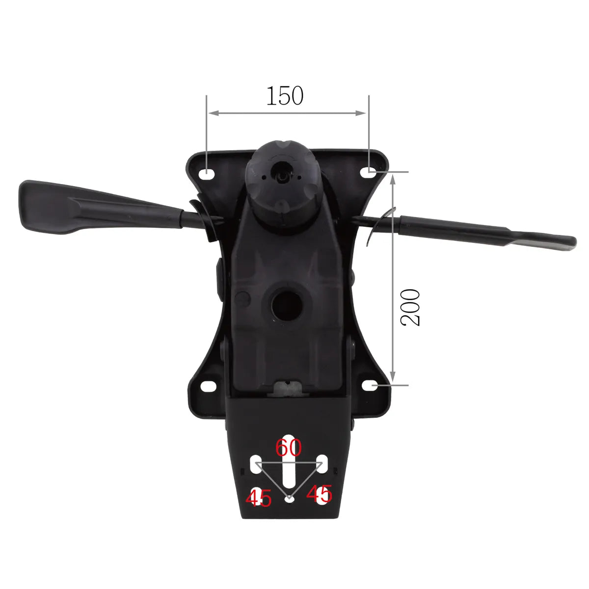 CenturyShine TN-51 Mechanism Mounting Dimensions. Detailed mounting hole center distance specifications, providing B2B clients with precise compatibility data for seamless integration.