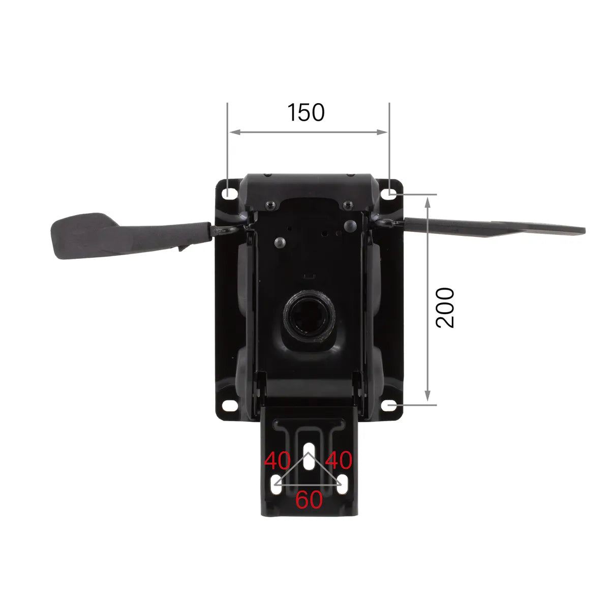 CenturyShine TN-61 Mechanism Mounting Dimensions. Detailed mounting hole center distance specifications, providing B2B clients with precise compatibility data for seamless integration.