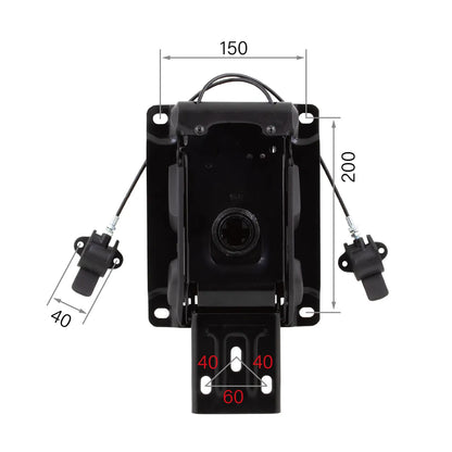 CenturyShine TN-71 Mechanism Mounting Dimensions. Detailed mounting hole center distance specifications, providing B2B clients with precise compatibility data for seamless integration.