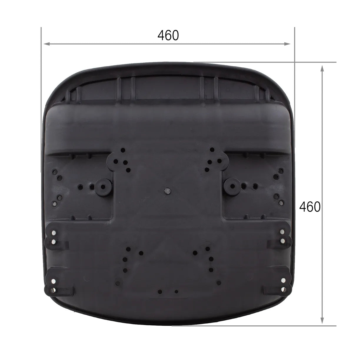 CenturyShine TP-460 Seat Dimensional Drawing. Provides detailed length and width specifications, offering B2B clients precise technical data for optimal compatibility and integration.
