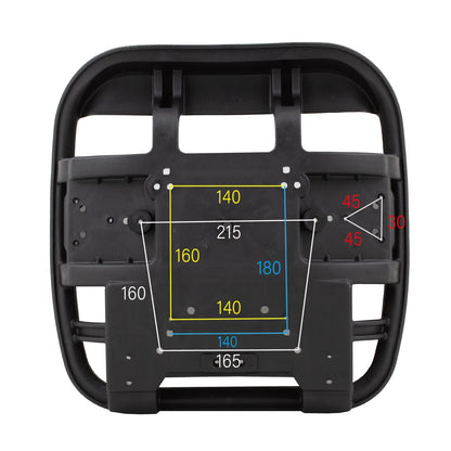CenturyShine TP-470 Seat Mounting Hole Pattern. Provides detailed center-to-center hole dimensions, offering B2B clients precise technical data for accurate fitment and assembly.