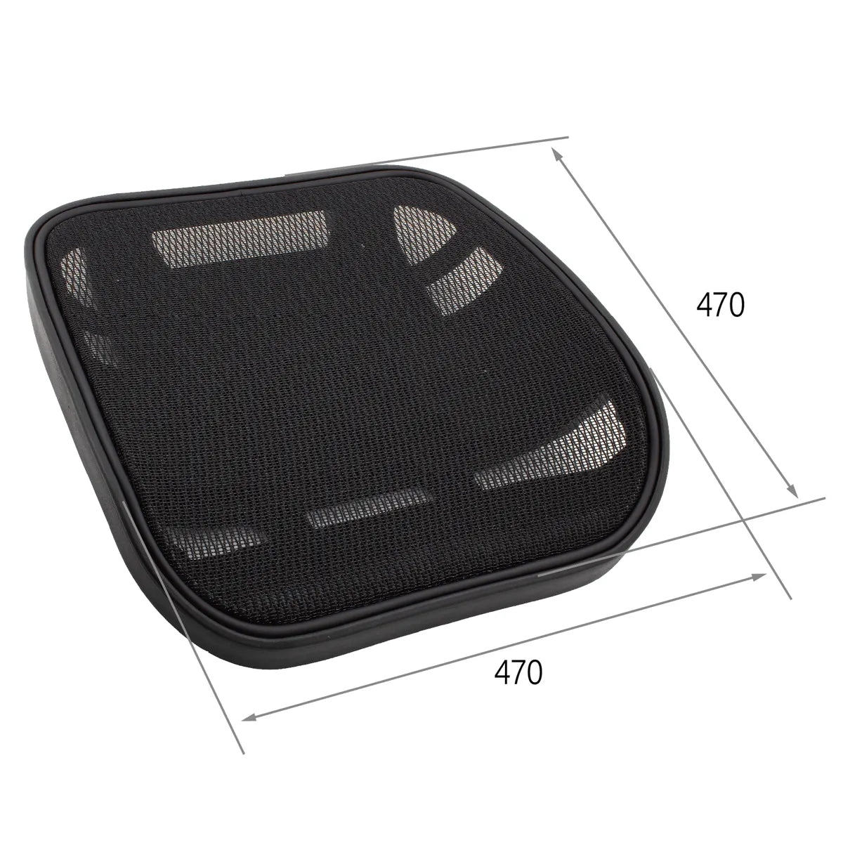 CenturyShine TP-470W Seat Dimensional Drawing. Provides detailed length and width specifications, offering B2B clients precise technical data for optimal compatibility and integration.