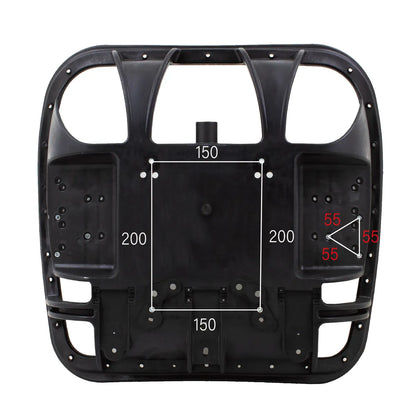 CenturyShine TP-520 Seat Frame Mounting Hole Pattern. Provides detailed center-to-center hole dimensions, offering B2B clients precise technical data for accurate fitment and assembly.