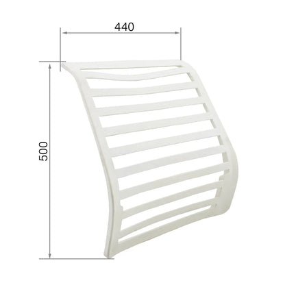 CenturyShine TQ-440B Backrest Frame Dimensional Drawing. Provides detailed width and height specifications, offering B2B clients precise technical data for optimal compatibility and integration.