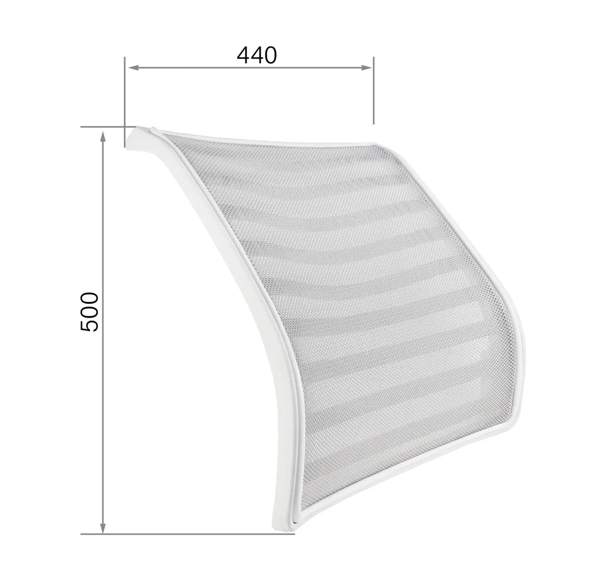 CenturyShine TQ-440Y Backrest Dimensional Drawing. Provides detailed width and height specifications, offering B2B clients precise technical data for optimal compatibility and integration.