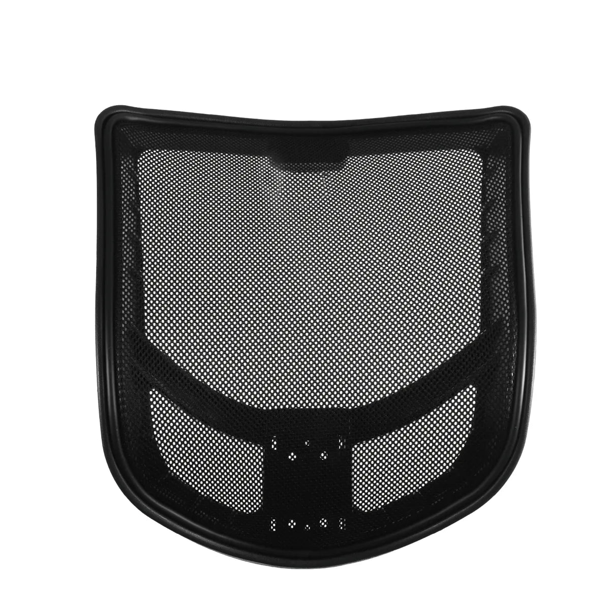 CenturyShine TQ-460W Backrest Studio View. Features an ergonomic curved design with geometric triangular reinforcement ribs extending from both lower sides toward the center, enhancing lumbar support strength and overall frame rigidity.