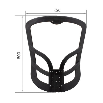 CenturyShine TQ-500 Backrest Frame Dimensional Drawing. Provides detailed width and height specifications, offering B2B clients precise technical data for optimal compatibility and integration.