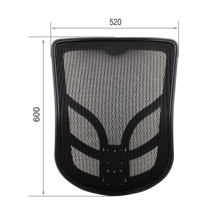 CenturyShine TQ-500W Backrest Dimensional Drawing. Provides detailed width and height specifications, offering B2B clients precise technical data for optimal compatibility and integration.